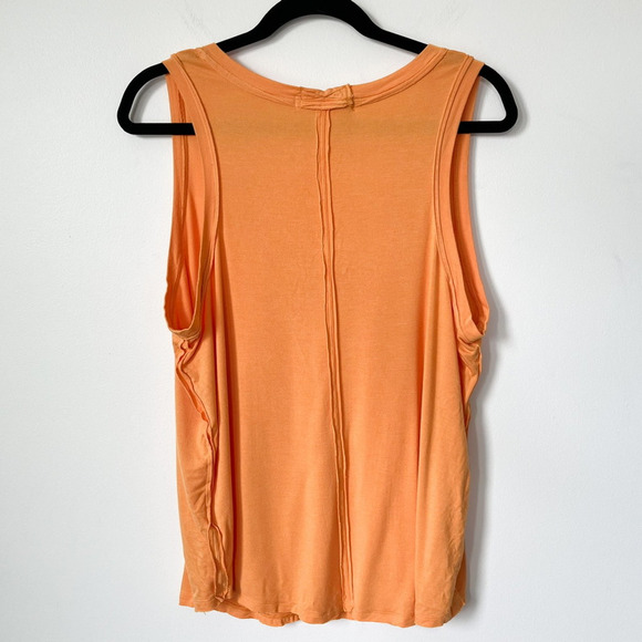 Free People We The Free Moon Dance V Neck Tank Top Orange Womens Medium Boho - Picture 6 of 15